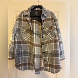 Plaid Button-Up Women's Jacket Western Style